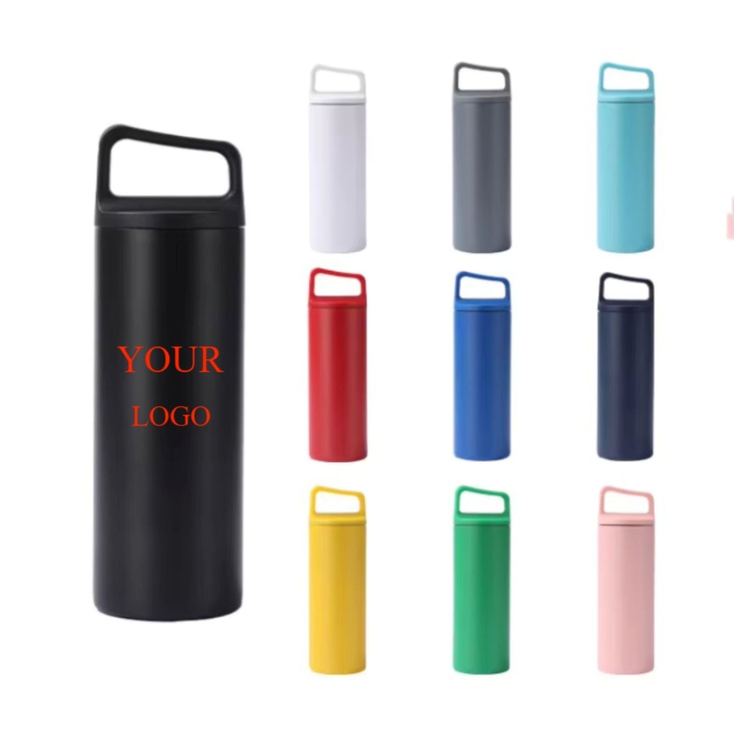 HONGZHAN Wide Mouth Water Bottle - 20oz Insulated Water Bottle in Stainless Steel with Double Wall Vacuum Insulation, Leakproof Design, Keeps Drinks Hot or Cold