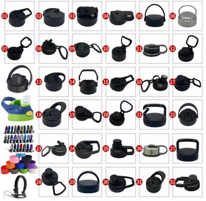 Vacuum Insulated Sport Bottle - Stainless Steel, Double-Walled, Wide Mouth Leak-Proof Thermal Flask for Hot & Cold Drink, Traveling, Sports & Outdoors