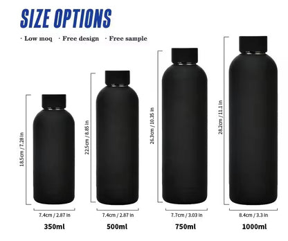 HONGZHAN 12/17/25/33oz Stainless Steel Insulated Narrow Mouth Sports Water Bottle, Double wall Cola Shape Vacuum flask, American Small Mouth Double Layer Insulation Cup Outdoor Sports Multi Color Simple Water Cup