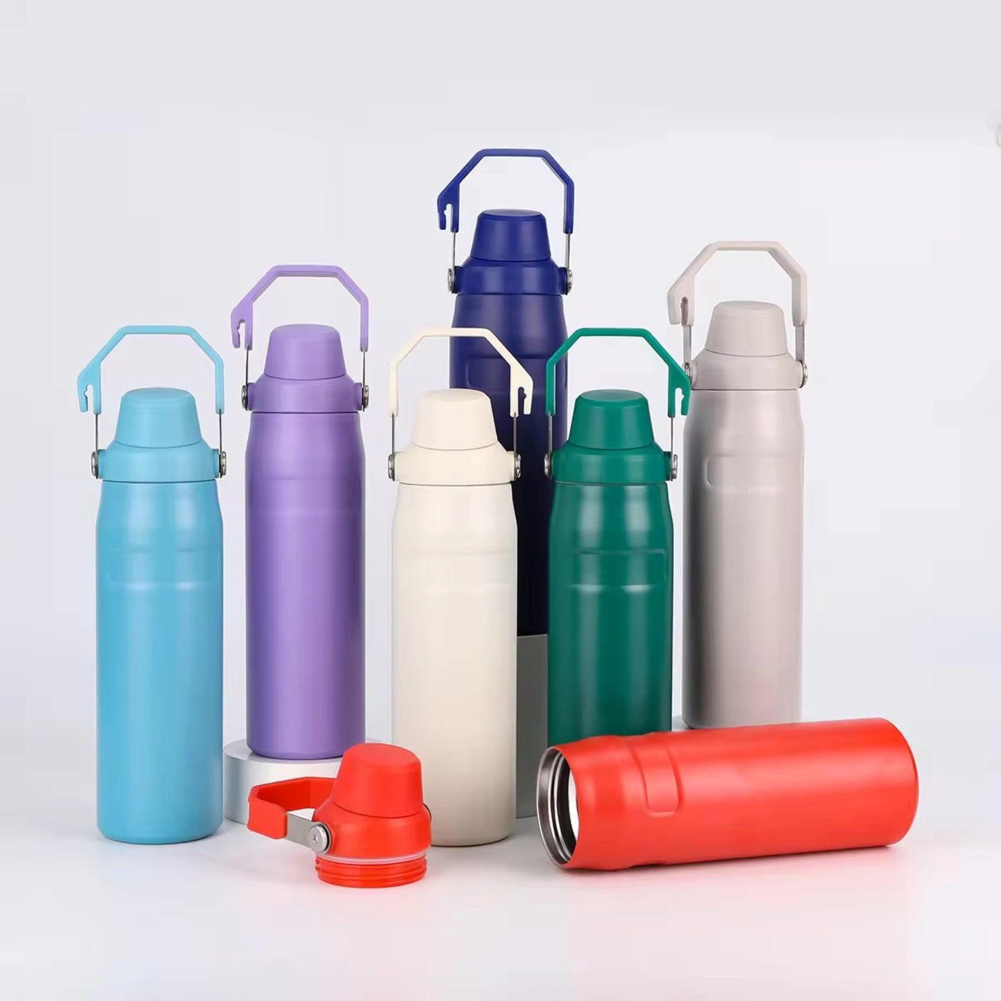 HONGZHAN  IceFlow Fast Flow Water Bottle | Angled Spout Lid | Lightweight & Leakproof for Travel & Sports | Insulated Stainless Steel | BPA-Free