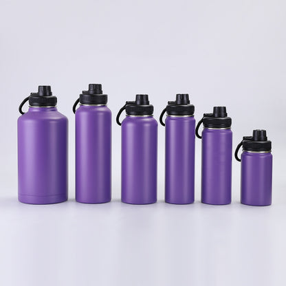 Vacuum Insulated Sport Bottle - Stainless Steel, Double-Walled, Wide Mouth Leak-Proof Thermal Flask for Hot & Cold Drink, Traveling, Sports & Outdoors