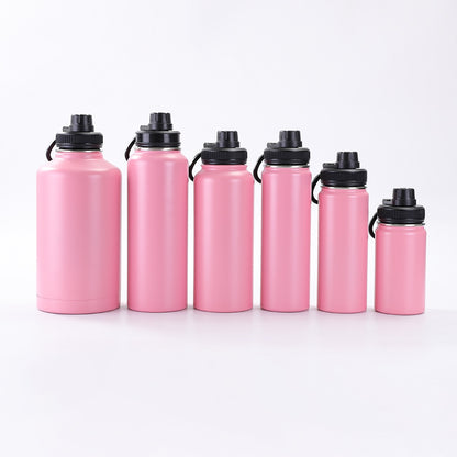 Vacuum Insulated Sport Bottle - Stainless Steel, Double-Walled, Wide Mouth Leak-Proof Thermal Flask for Hot & Cold Drink, Traveling, Sports & Outdoors