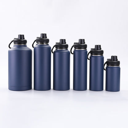 Vacuum Insulated Sport Bottle - Stainless Steel, Double-Walled, Wide Mouth Leak-Proof Thermal Flask for Hot & Cold Drink, Traveling, Sports & Outdoors