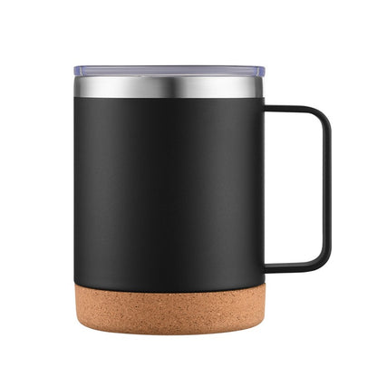 HONGZHAN Cork Bottom Coffee Mug Lined with Handle - Stainless Steel Copper - BPA Free Lid