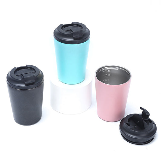 HONGZHAN Insulated Travel Coffee Mug Spill Proof Leak Proof Pobtable To Go Camping Stainless Steel Coffee Tumbler Reusable Coffee Cups with Lids Thermos for Hot and Cold Drink