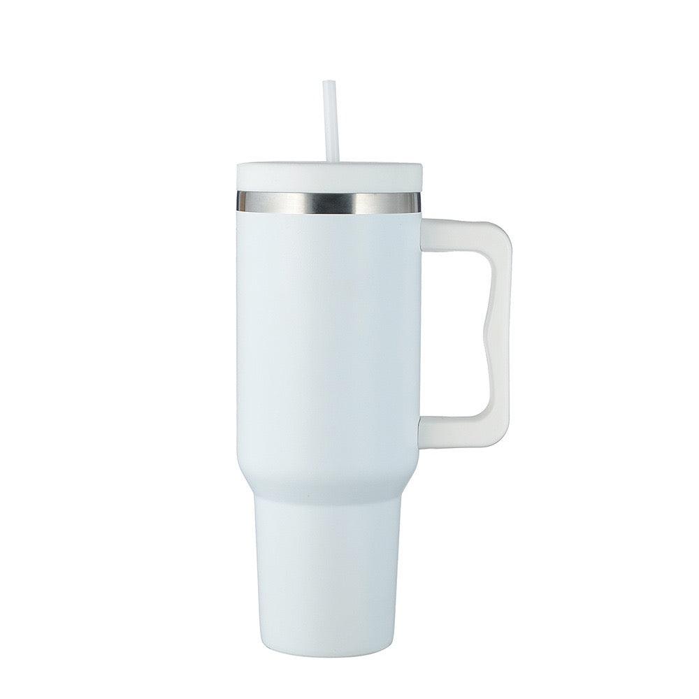 HONGZHAN 40oz Handle Ice Blaster Mug 304 Stainless Steel Vacuum Insulated Mug Outdoor car car Mug with Straw