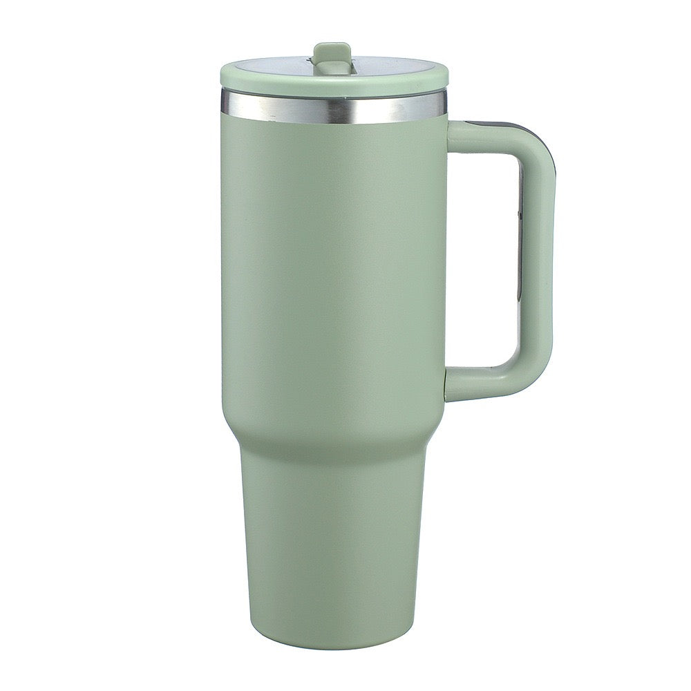 HONGZHAN 40oz Handle Ice Blaster Mug 304 Stainless Steel Vacuum Insulated Mug Outdoor car car Mug with Straw