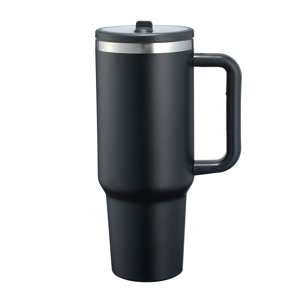 HONGZHAN 40oz Handle Ice Blaster Mug 304 Stainless Steel Vacuum Insulated Mug Outdoor car car Mug with Straw
