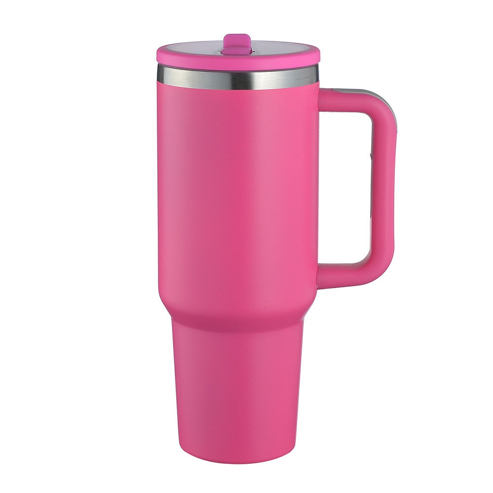 HONGZHAN 40oz Handle Ice Blaster Mug 304 Stainless Steel Vacuum Insulated Mug Outdoor car car Mug with Straw