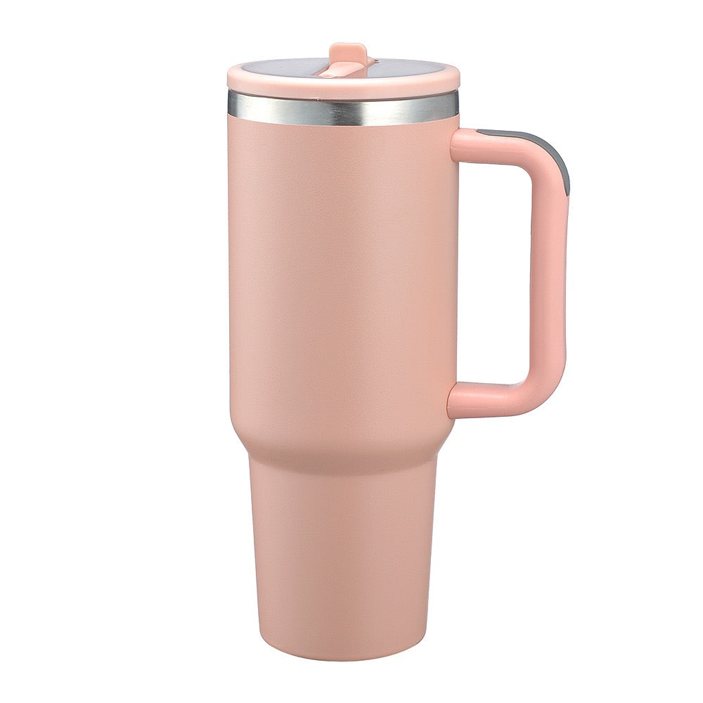HONGZHAN 40oz Handle Ice Blaster Mug 304 Stainless Steel Vacuum Insulated Mug Outdoor car car Mug with Straw