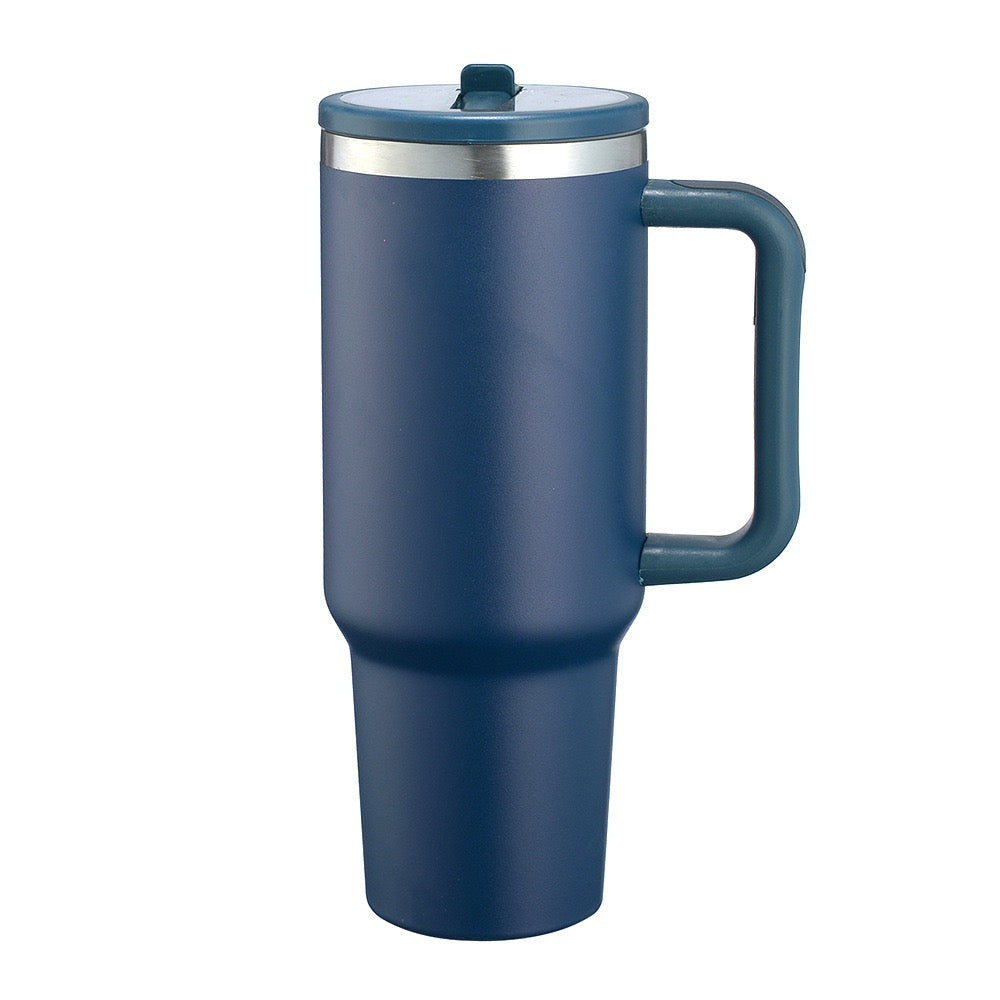 HONGZHAN 40oz Handle Ice Blaster Mug 304 Stainless Steel Vacuum Insulated Mug Outdoor car car Mug with Straw