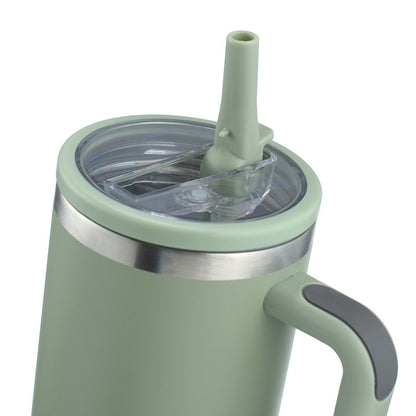 HONGZHAN 40oz Handle Ice Blaster Mug 304 Stainless Steel Vacuum Insulated Mug Outdoor car car Mug with Straw