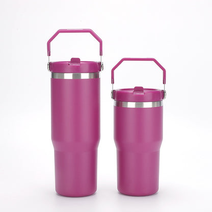 HONGZHAN Flip Straw Tumbler with Handle 20 / 30oz | Twist On Lid and Flip Up Straw | Leak Resistant Water Bottle | Insulated Stainless Steel |BPA-Free |
