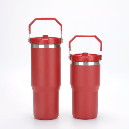HONGZHAN Flip Straw Tumbler with Handle 20 / 30oz | Twist On Lid and Flip Up Straw | Leak Resistant Water Bottle | Insulated Stainless Steel |BPA-Free |
