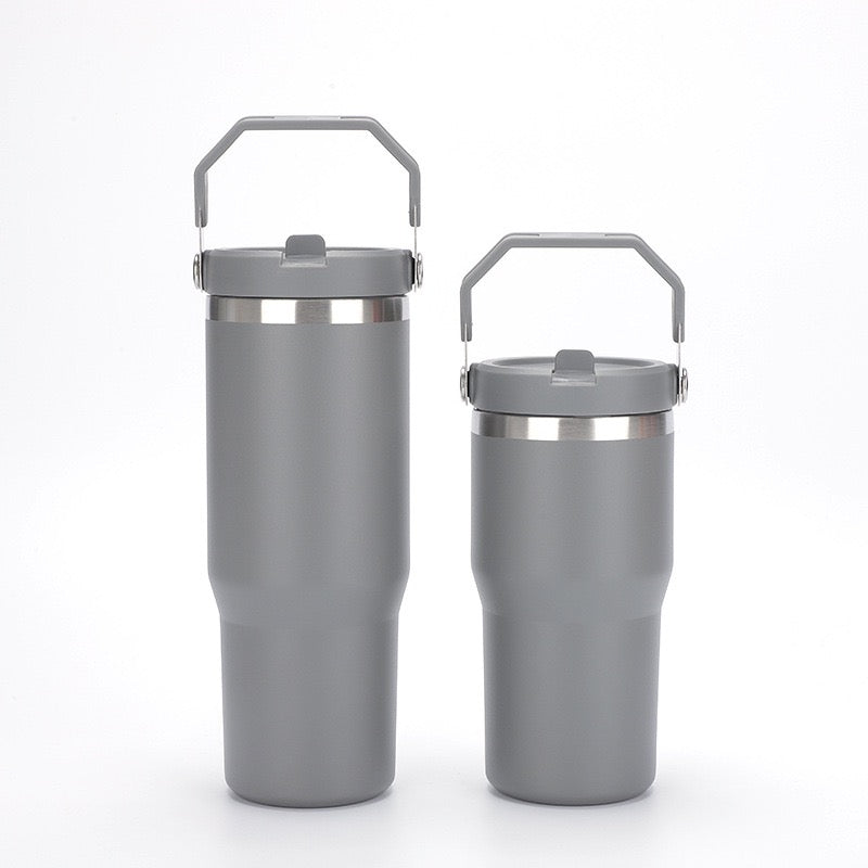 HONGZHAN Flip Straw Tumbler with Handle 20 / 30oz | Twist On Lid and Flip Up Straw | Leak Resistant Water Bottle | Insulated Stainless Steel |BPA-Free |