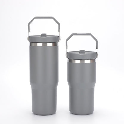 HONGZHAN Flip Straw Tumbler with Handle 20 / 30oz | Twist On Lid and Flip Up Straw | Leak Resistant Water Bottle | Insulated Stainless Steel |BPA-Free |