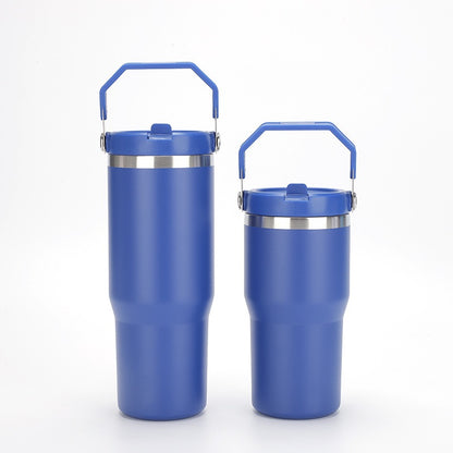 HONGZHAN Flip Straw Tumbler with Handle 20 / 30oz | Twist On Lid and Flip Up Straw | Leak Resistant Water Bottle | Insulated Stainless Steel |BPA-Free |