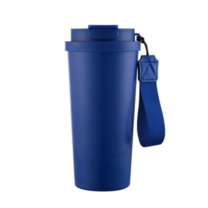 HONGZHAN Coffee Travel Mug with Straw & Flip Lid, 20oz Insulated Tumbler Cup with Ceramic Coating, Double Wall Vacuum Leak-Proof Thermos Mug for Office School Party Camping