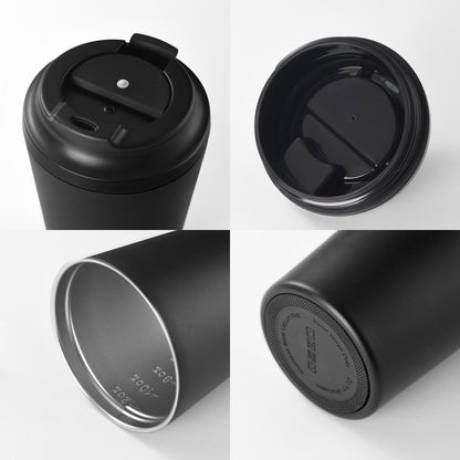 HONGZHAN Insulated Travel Coffee Mug Spill Proof Leak Proof Pobtable To Go Camping Stainless Steel Coffee Tumbler Reusable Coffee Cups with Lids Thermos for Hot and Cold Drink