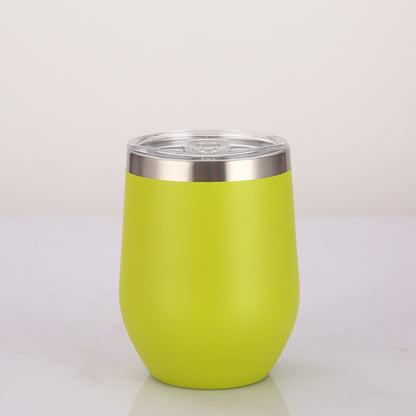 12 oz Stainless Steel Wine Tumbler Stemless Glasses with Lid, Double Wall Insulated Travel Mug Perfect for Wine, Coffee, Drinks, Champagne, Cocktails