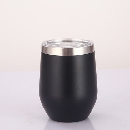 12 oz Stainless Steel Wine Tumbler Stemless Glasses with Lid, Double Wall Insulated Travel Mug Perfect for Wine, Coffee, Drinks, Champagne, Cocktails