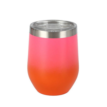 12 oz Stainless Steel Wine Tumbler Stemless Glasses with Lid, Double Wall Insulated Travel Mug Perfect for Wine, Coffee, Drinks, Champagne, Cocktails