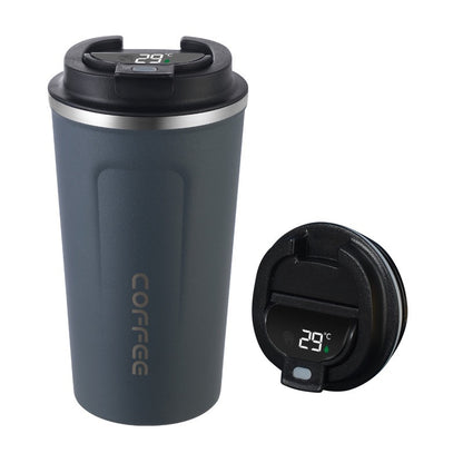 HONGZHAN Insulated Travel Coffee Mug Spill Proof Leak Proof Pobtable To Go Camping Stainless Steel Coffee Tumbler Reusable Coffee Cups with Lids Thermos for Hot and Cold Drink