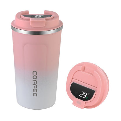 HONGZHAN Insulated Travel Coffee Mug Spill Proof Leak Proof Pobtable To Go Camping Stainless Steel Coffee Tumbler Reusable Coffee Cups with Lids Thermos for Hot and Cold Drink