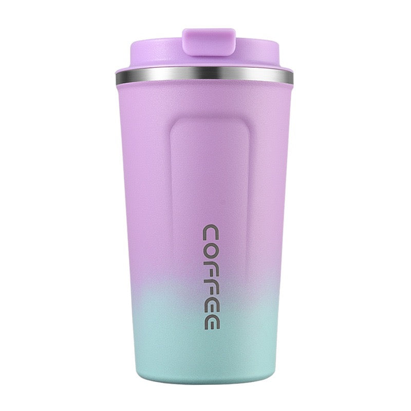 HONGZHAN Insulated Travel Coffee Mug Spill Proof Leak Proof Pobtable To Go Camping Stainless Steel Coffee Tumbler Reusable Coffee Cups with Lids Thermos for Hot and Cold Drink
