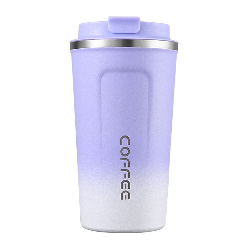 HONGZHAN Insulated Travel Coffee Mug Spill Proof Leak Proof Pobtable To Go Camping Stainless Steel Coffee Tumbler Reusable Coffee Cups with Lids Thermos for Hot and Cold Drink