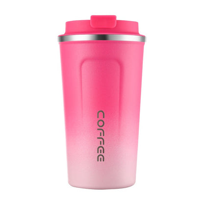 HONGZHAN Insulated Travel Coffee Mug Spill Proof Leak Proof Pobtable To Go Camping Stainless Steel Coffee Tumbler Reusable Coffee Cups with Lids Thermos for Hot and Cold Drink