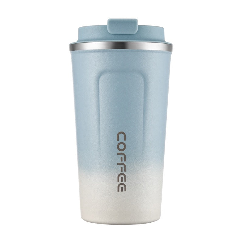 HONGZHAN Insulated Travel Coffee Mug Spill Proof Leak Proof Pobtable To Go Camping Stainless Steel Coffee Tumbler Reusable Coffee Cups with Lids Thermos for Hot and Cold Drink