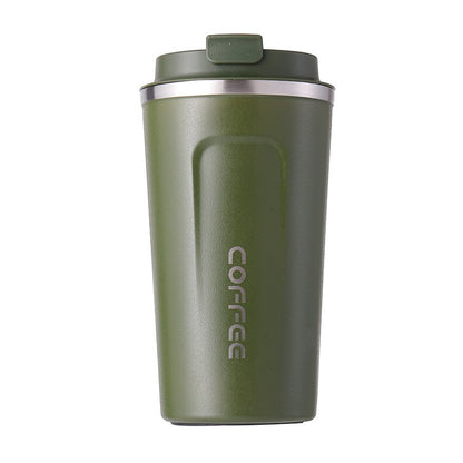HONGZHAN Insulated Travel Coffee Mug Spill Proof Leak Proof Pobtable To Go Camping Stainless Steel Coffee Tumbler Reusable Coffee Cups with Lids Thermos for Hot and Cold Drink