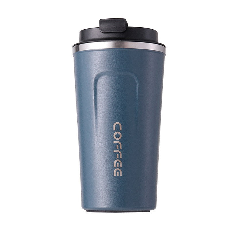 HONGZHAN Insulated Travel Coffee Mug Spill Proof Leak Proof Pobtable To Go Camping Stainless Steel Coffee Tumbler Reusable Coffee Cups with Lids Thermos for Hot and Cold Drink