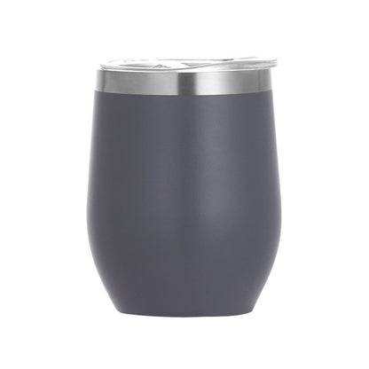 12 oz Stainless Steel Wine Tumbler Stemless Glasses with Lid, Double Wall Insulated Travel Mug Perfect for Wine, Coffee, Drinks, Champagne, Cocktails