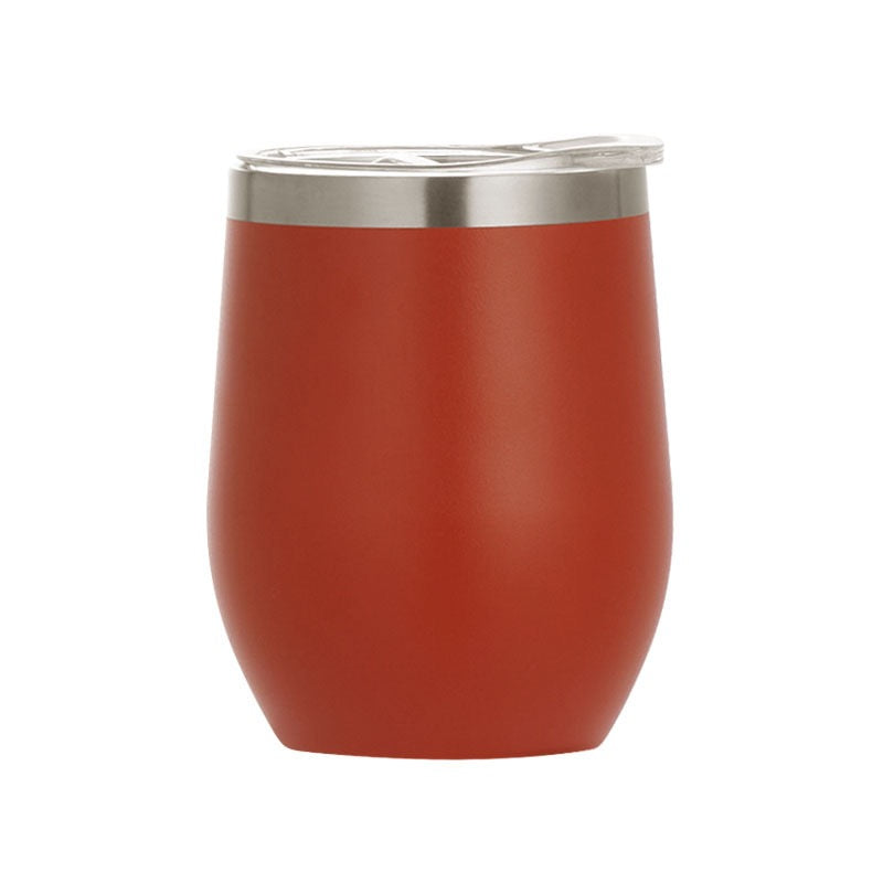 12 oz Stainless Steel Wine Tumbler Stemless Glasses with Lid, Double Wall Insulated Travel Mug Perfect for Wine, Coffee, Drinks, Champagne, Cocktails