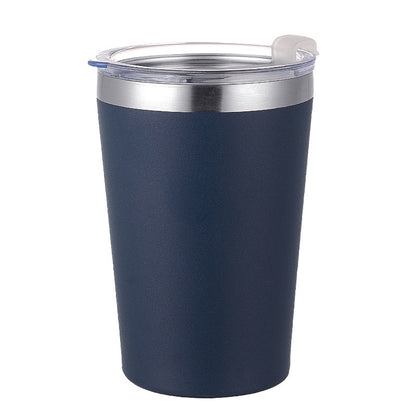 HONGZHAN Solid Color Pure Plain Stainless Steel cups with lids reusable with Straw Lid mug 8oz/12oz for camping simply tumbler
