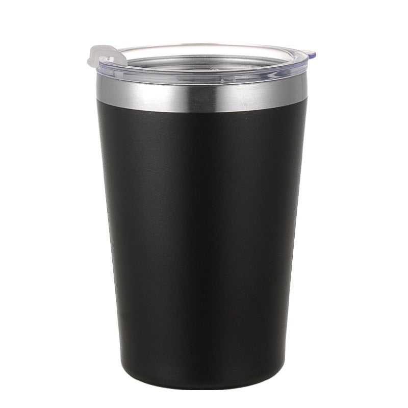 HONGZHAN Solid Color Pure Plain Stainless Steel cups with lids reusable with Straw Lid mug 8oz/12oz for camping simply tumbler