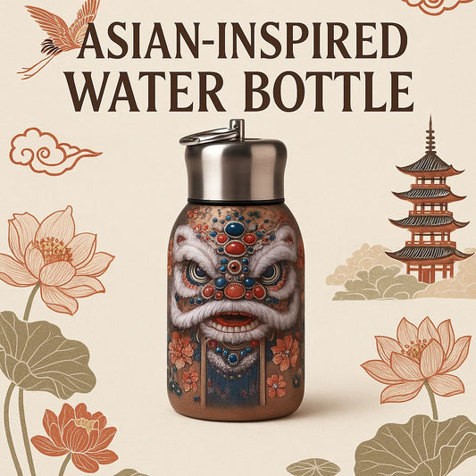 2025 New Chinese Style Chubby Ding Insulated Cup - Outdoor Portable with Handle, Pocket Cup, Car Cup with Printed Patterns   13oz