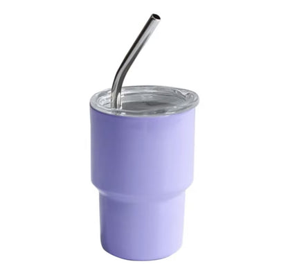 HONGZHAN 3 oz Mini Tumbler Shot Glass with Straw and Lid Colored Stainless Steel Sublimation Tumblers Cute Double Wall Vacuum Insulated Cups for Party Whiskey Bar Cocktai