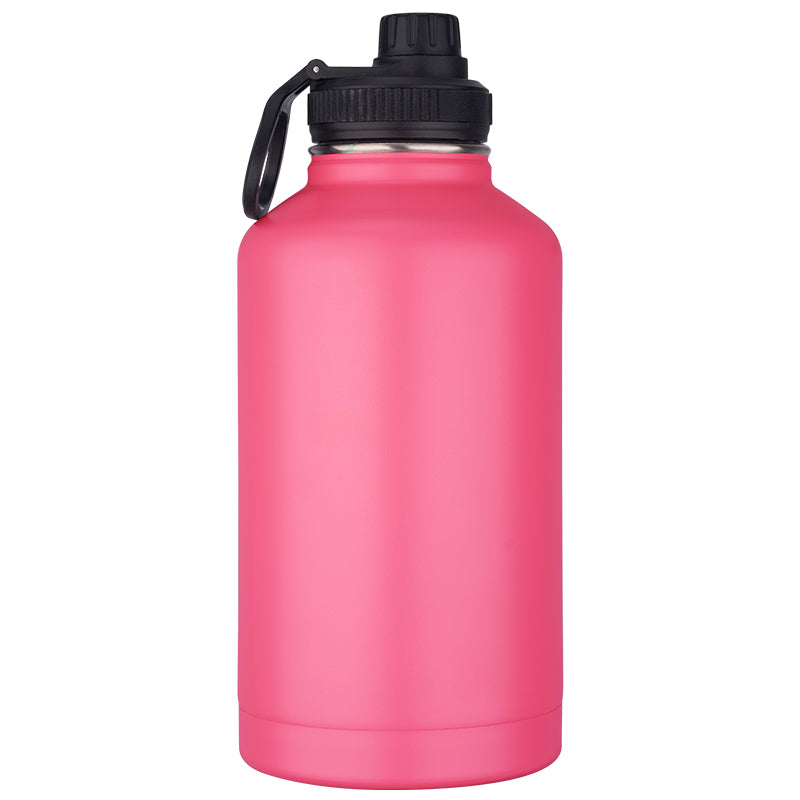 Vacuum Insulated Sport Bottle - Stainless Steel, Double-Walled, Wide Mouth Leak-Proof Thermal Flask for Hot & Cold Drink, Traveling, Sports & Outdoors  64oz