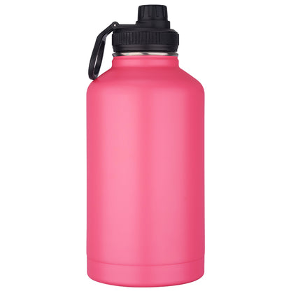 Vacuum Insulated Sport Bottle - Stainless Steel, Double-Walled, Wide Mouth Leak-Proof Thermal Flask for Hot & Cold Drink, Traveling, Sports & Outdoors  64oz