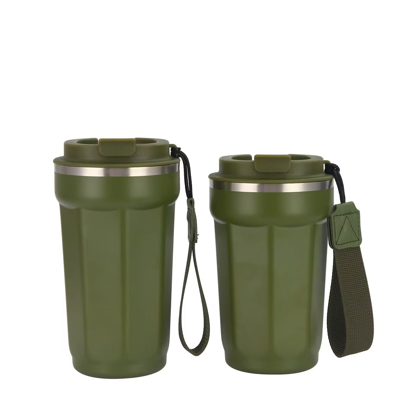 Coffee Travel Mug Spill Proof With Lid，Insulated Coffee Mug With Rope,Stainless Steel Tumbler Cups,Thermos for Hot and Cold Drink 12.6oz/16.6oz 380ml/500ml