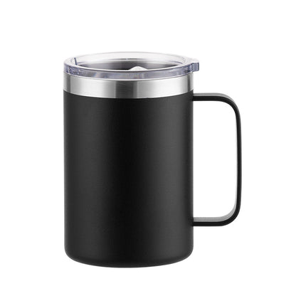 HONGZHAN 16oz Stainless Steel Insulated Coffee Mug with Handle, Double Wall Vacuum Travel Mug, Tumbler Cup with Sliding Lid