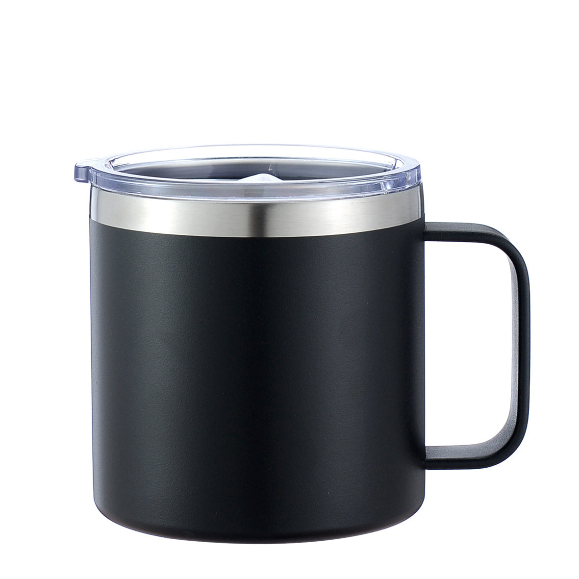 HONGZHAN 14 oz Insulated Coffee Mug with Handle, Stainless Steel Travel Coffee Mug with Lid, Double Wall Vacuum Metal Coffee Cup, Coffee Tumbler Powder Coated