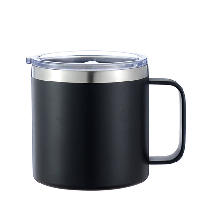 HONGZHAN 14 oz Insulated Coffee Mug with Handle, Stainless Steel Travel Coffee Mug with Lid, Double Wall Vacuum Metal Coffee Cup, Coffee Tumbler Powder Coated
