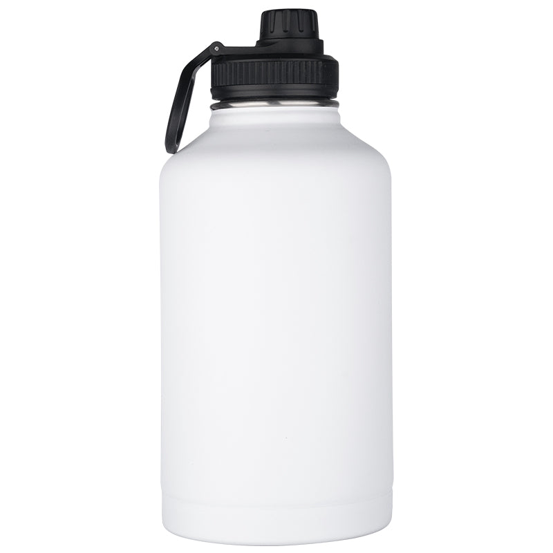 Vacuum Insulated Sport Bottle - Stainless Steel, Double-Walled, Wide Mouth Leak-Proof Thermal Flask for Hot & Cold Drink, Traveling, Sports & Outdoors  64oz