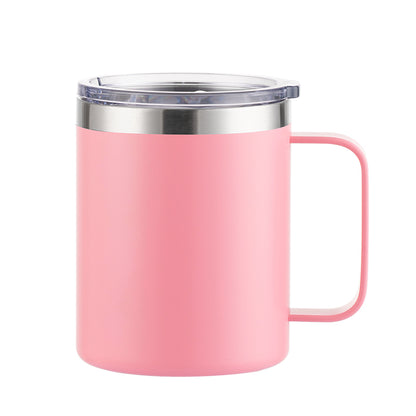12oz Stainless Steel Insulated Coffee Mug with Handle, Double Wall Vacuum Travel Mug, Tumbler Cup with Sliding Lid