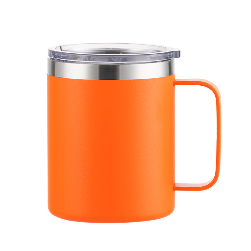 12oz Stainless Steel Insulated Coffee Mug with Handle, Double Wall Vacuum Travel Mug, Tumbler Cup with Sliding Lid