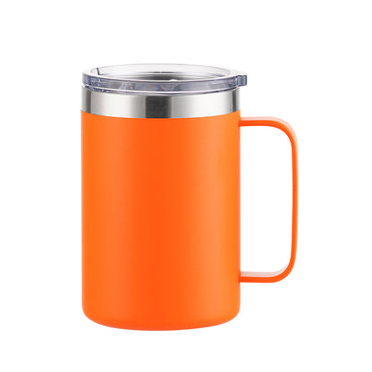 HONGZHAN 16oz Stainless Steel Insulated Coffee Mug with Handle, Double Wall Vacuum Travel Mug, Tumbler Cup with Sliding Lid